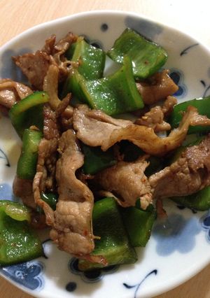 ピーマンと豚コマのピリ辛醤油炒め-レシピのメイン写真