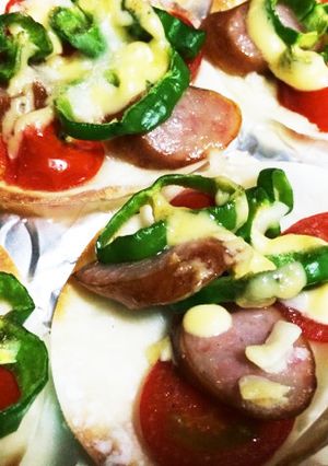 リメイク！ギョウザの皮でミニピザ☆-レシピのメイン写真