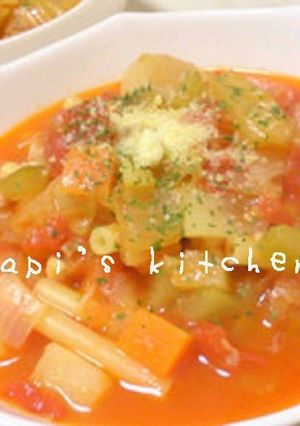 お勤め野菜にご苦労様を♡ミネストローネ♡-レシピのメイン写真
