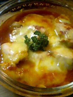 鶏肉のトマト煮込み…のチーズ焼き-レシピのメイン写真