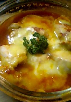 鶏肉のトマト煮込み…のチーズ焼き-レシピのメイン写真