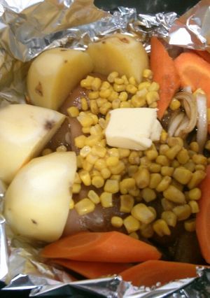 ささみと野菜のホイル焼き-レシピのメイン写真