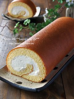 しっとりふわふわ♪純生ロールケーキ-レシピのメイン写真
