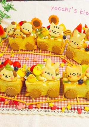 お誕生日列車のシフォンサンドケーキ-レシピのメイン写真