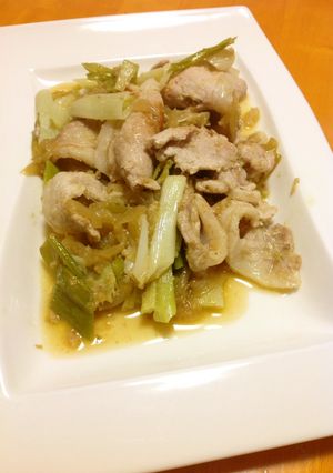 豚肉のたっぷり生姜、葱炒め-レシピのメイン写真