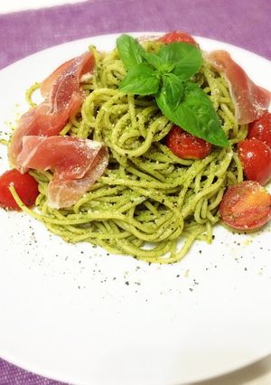 ジェノベーゼ・生ハムパスタ-レシピのメイン写真