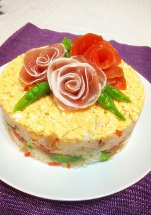 お祝い・ちらし寿司ケーキ-レシピのメイン写真