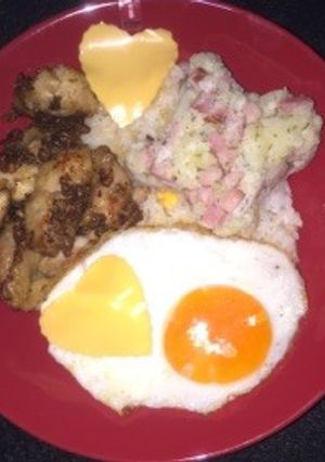 チキンチーズ月見丼-レシピのメイン写真