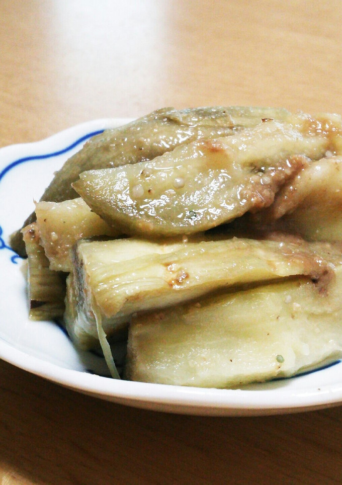 材料２つ！焼きなすのごまだしあえ-レシピのメイン写真