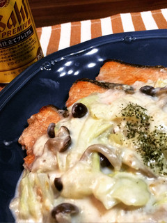 ホワイトソースは応用可!!秋鮭クリーム煮-レシピのメイン写真