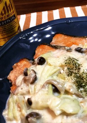 ホワイトソースは応用可!!秋鮭クリーム煮-レシピのメイン写真