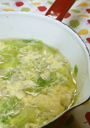 一煮立てでOK☆レタスのかきたまスープ☆-レシピのメイン写真
