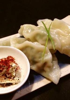 秋鮭とレタスたっぷり水餃子-レシピのメイン写真