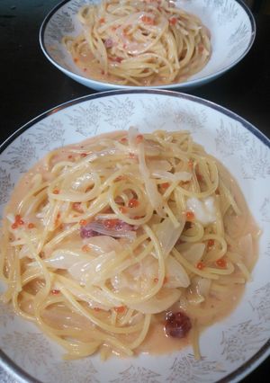 ワンポット☆すじこのクリームパスタ-レシピのメイン写真