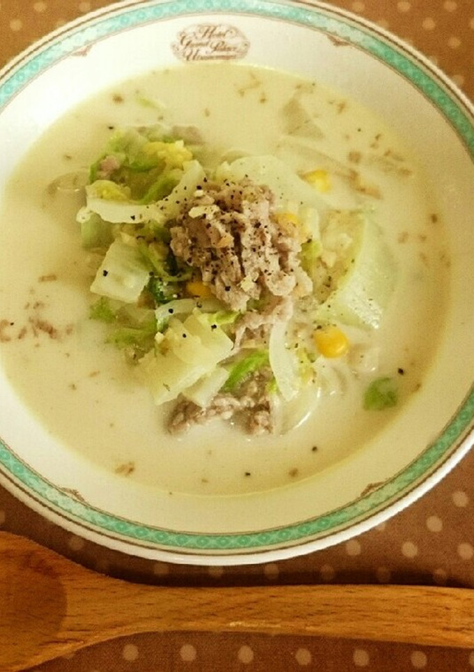 たっぷりしょうがと豚肉のミルクスープ-レシピのメイン写真