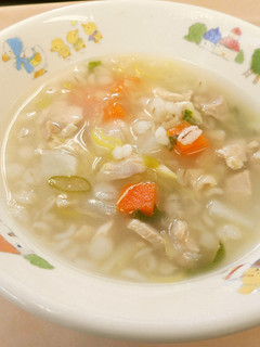 押し麦のスープ【保育園給食】-レシピのメイン写真