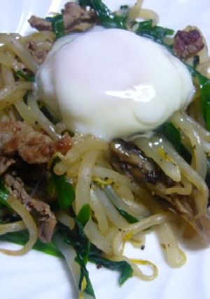 温玉のせ野菜炒め-レシピのメイン写真