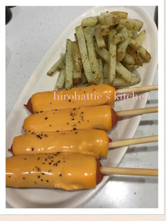 おつまみに☆串つきフランク&焼きポテト☆-レシピのメイン写真