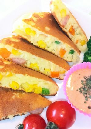 ミックスベジホットケーキ♥お弁当やランチ-レシピのメイン写真