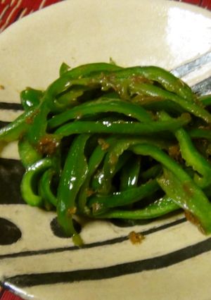 ピーマンの梅昆布茶炒め-レシピのメイン写真