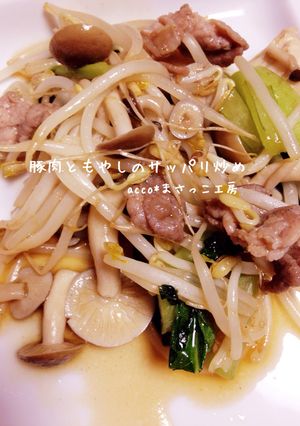 豚肉ともやしのサッパリ炒め-レシピのメイン写真