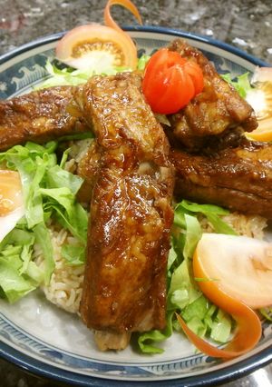 たまには豪華に、超柔らか「スペアリブ丼」-レシピのメイン写真