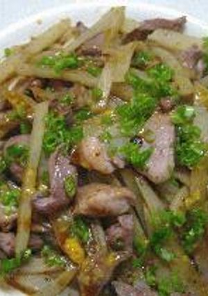 豚ハツと馬鈴薯　からし醤油-レシピのメイン写真