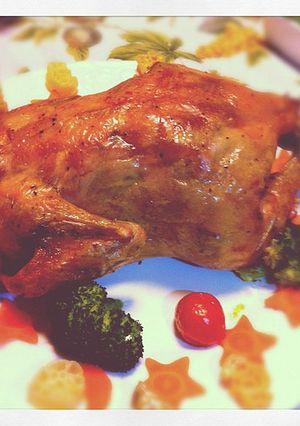 丸鶏を使ったローストチキン-レシピのメイン写真