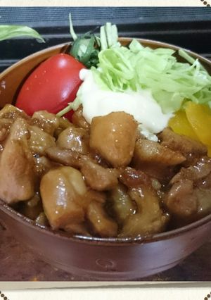 初心者さんokトンテキ( v^-゜)♪丼-レシピのメイン写真