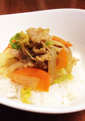 超簡単！野菜たっぷり焼肉丼-レシピのメイン写真