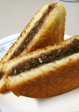 アメリカでもすぐ出来るグリルドあんこパン-レシピのメイン写真