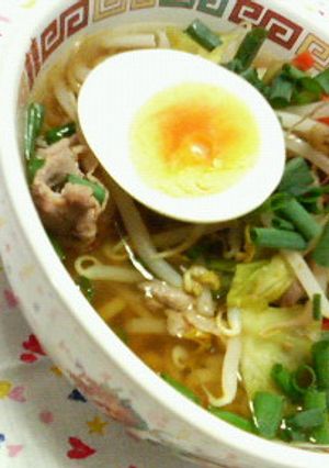 すぐ食べられる☆おうち野菜炒めラーメン♪-レシピのメイン写真