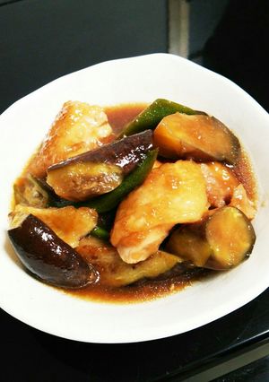 鶏肉となすの煮物-レシピのメイン写真