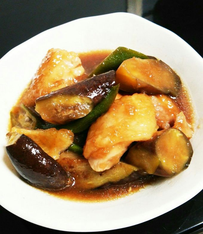 鶏肉となすの煮物-レシピのメイン写真