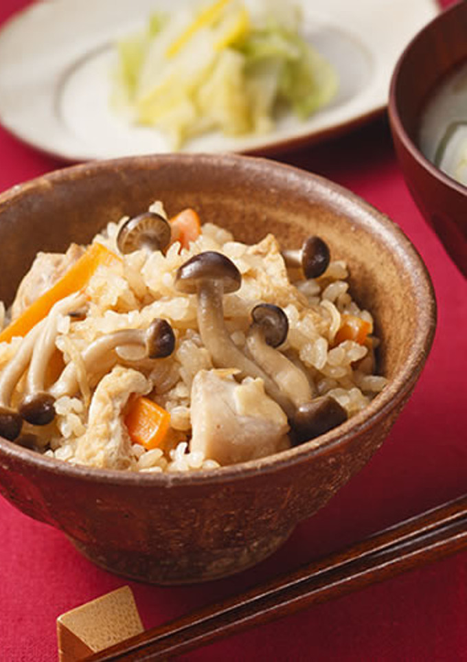 鶏ときのこのだし炊きご飯-レシピのメイン写真