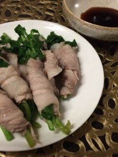 クレソンの豚肉巻きしゃぶしゃぶ風-レシピのメイン写真