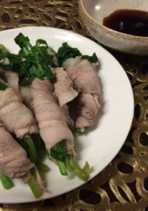 クレソンの豚肉巻きしゃぶしゃぶ風-レシピのメイン写真