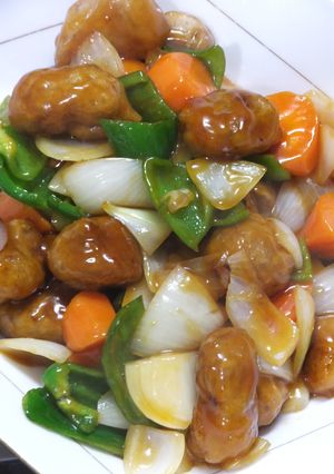 大豆たんぱくの酢豚☆甘酢タレに自信あり！-レシピのメイン写真