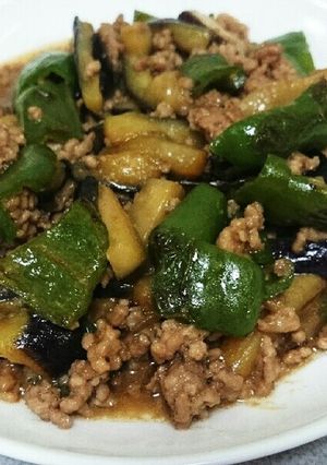なすとピーマンの肉味噌炒め-レシピのメイン写真