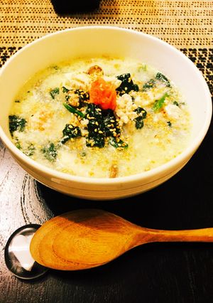 夜スープ❽とりひき肉入り明太子と豆乳♡-レシピのメイン写真