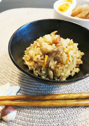 鶏肉ときのこの炊き込みご飯-レシピのメイン写真