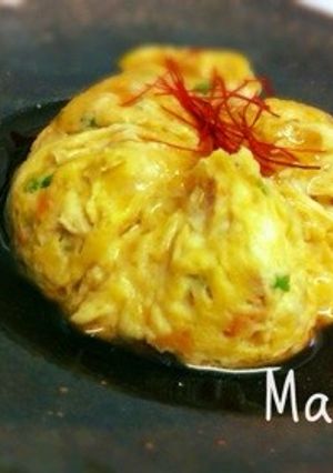 レンジでお豆腐と鶏ひき肉の茶巾絞り♡-レシピのメイン写真