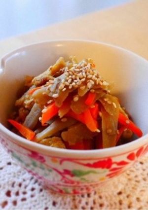 常備菜＊ごぼうと人参の油揚げごま煮-レシピのメイン写真
