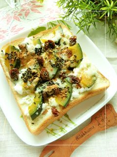 南瓜&レーズンの胡麻塩チーズトースト-レシピのメイン写真