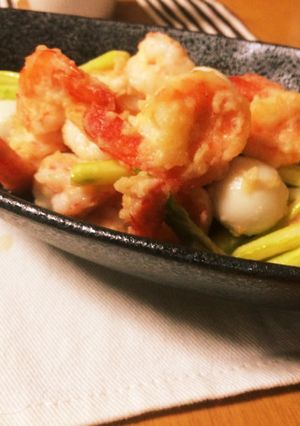 エビとアスパラのマヨ炒め-レシピのメイン写真