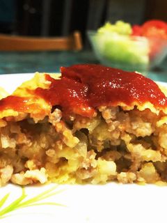 ひき肉とじゃがいも ポテトオムレツ-レシピのメイン写真
