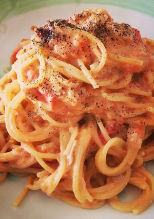 トマトとツナのクリームソース風スパゲティ-レシピのメイン写真