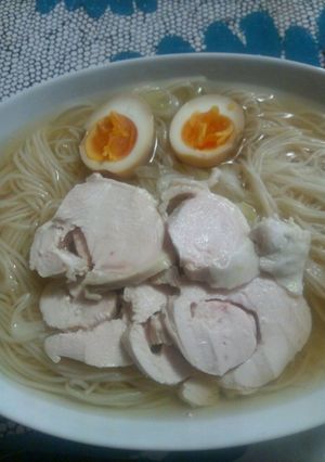 全て残り物で優しい味の温かい素麺-レシピのメイン写真
