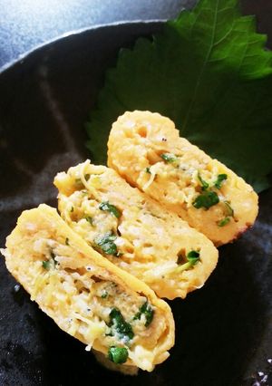 バター風味～貝割れ・しらすの玉子焼き-レシピのメイン写真