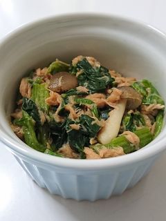 ほうれん草としめじのツナサラダ-レシピのメイン写真